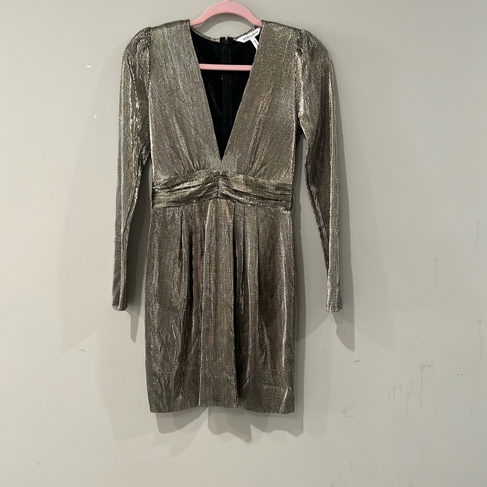 BCBG mini silver dress excellent condition